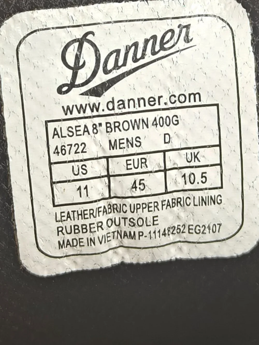 Danner Alsea GORE-TEX Hunting Boots 8”- Brown - Men's Size 11 D - 46722